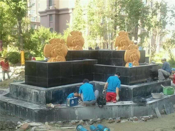 哈尔滨心悦小区喷泉施工制作5