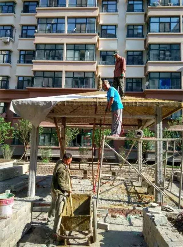 哈尔滨红星凯悦小区园林景观施工14