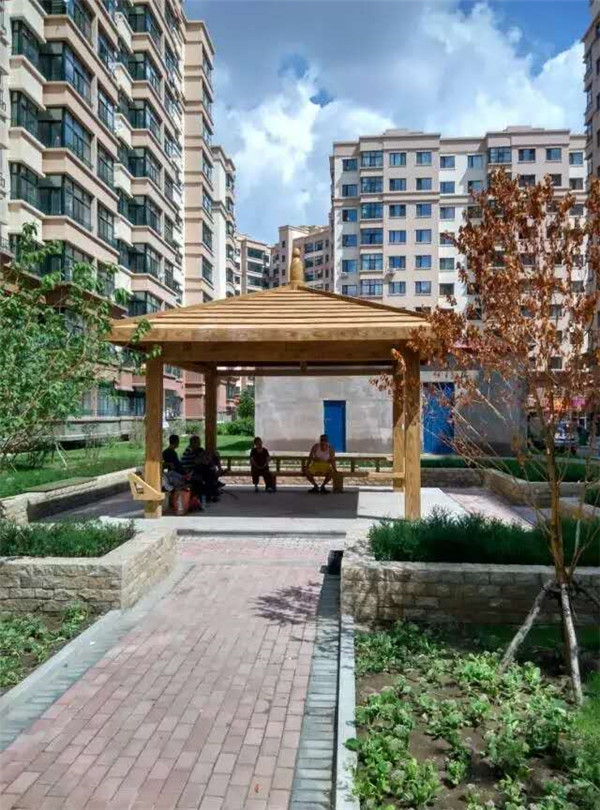 哈尔滨红星凯悦小区园林景观施工41